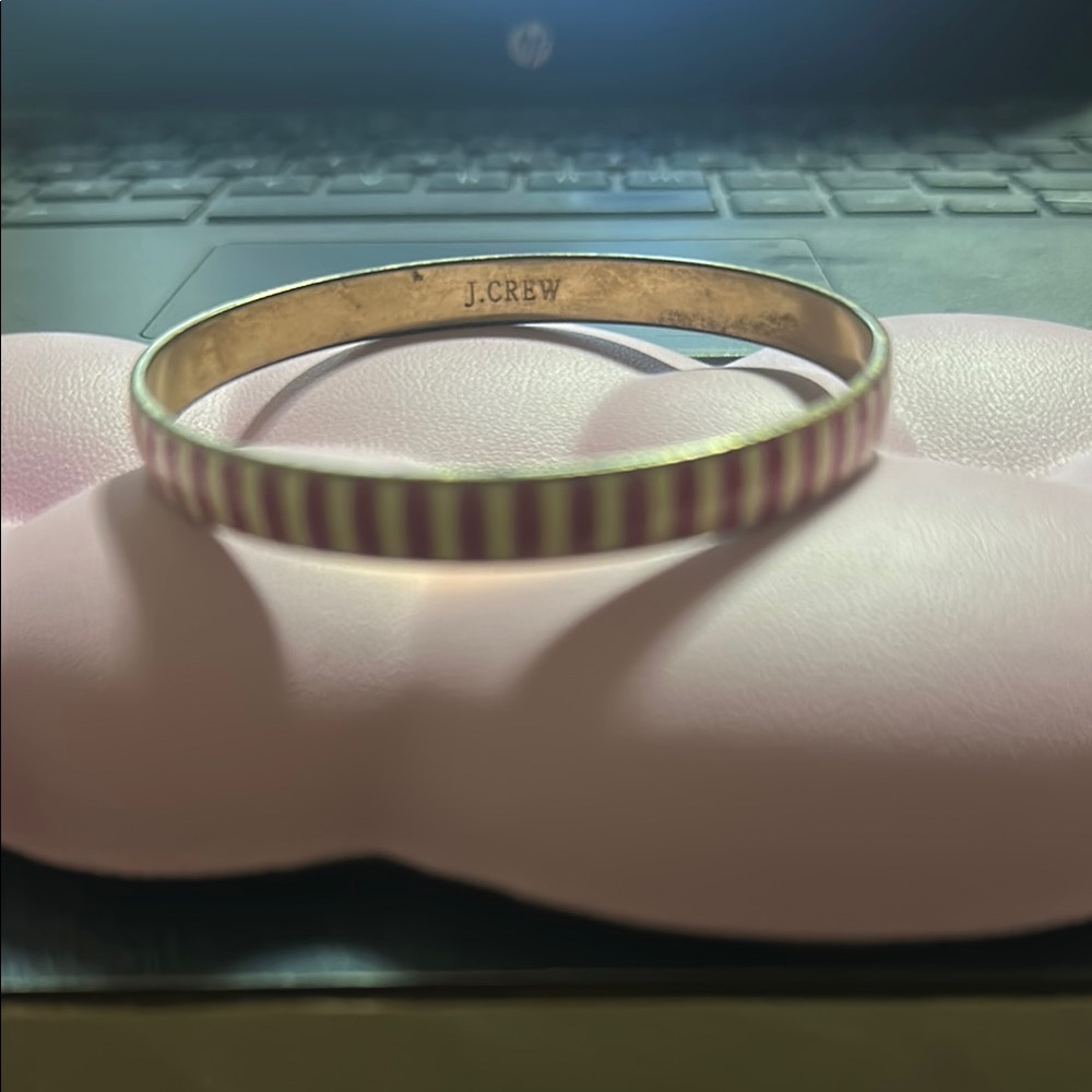 RETIRED J. Crew Gold and Pink Bangle Bracelet
